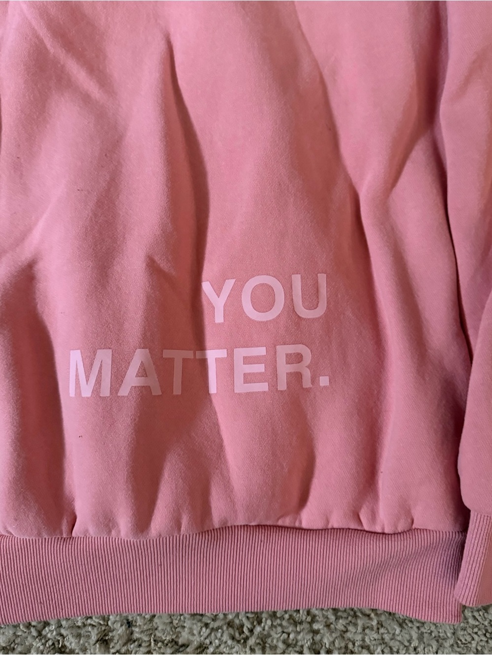 Oversized and weighted coral blush Track Pants & Hoodie You Matter COMFRT 2XL - Picture 11 of 16